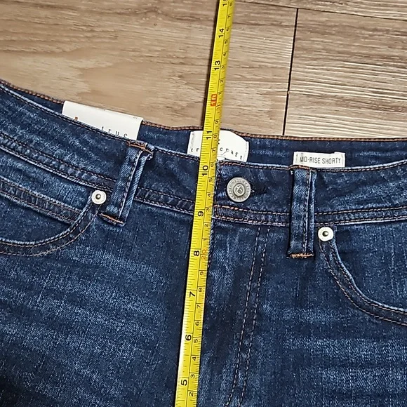 true craft Denim Mid-Rise Shorty Stretch Blue Jean Shorts 3" Inseam Women's 10 - Picture 15 of 16